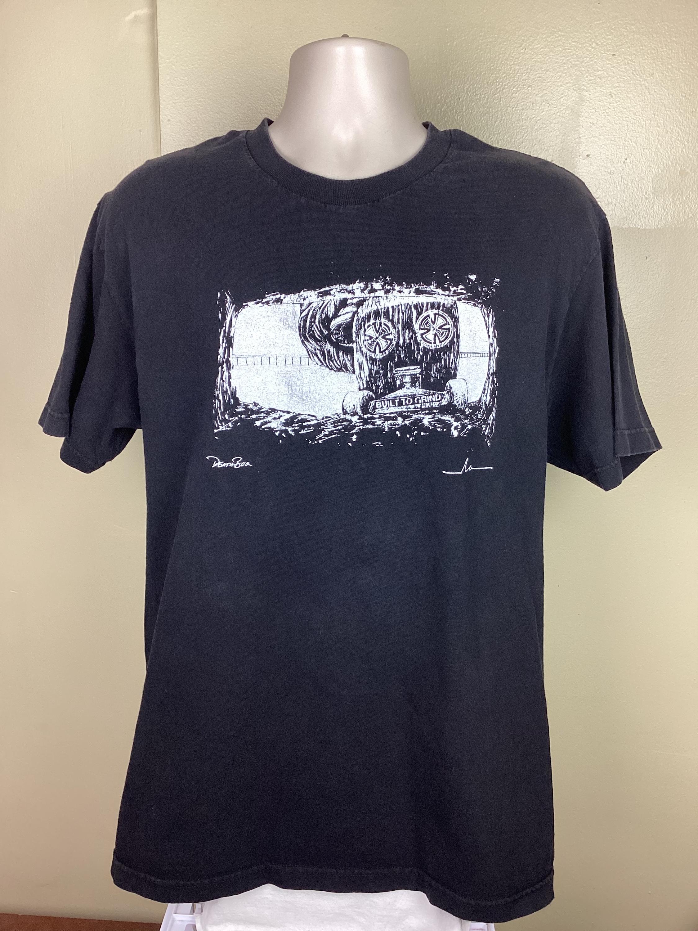 Vtg 90s Y2K Independent Truck Company Death Box T-shirt Black L