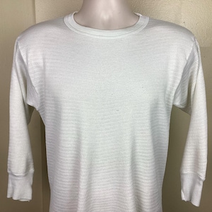 K*O様 70s〜80s Hanes thermal shirt usa製 Vintage 80s Hanes Long Tail Thermal Underwear Shirt White M/L