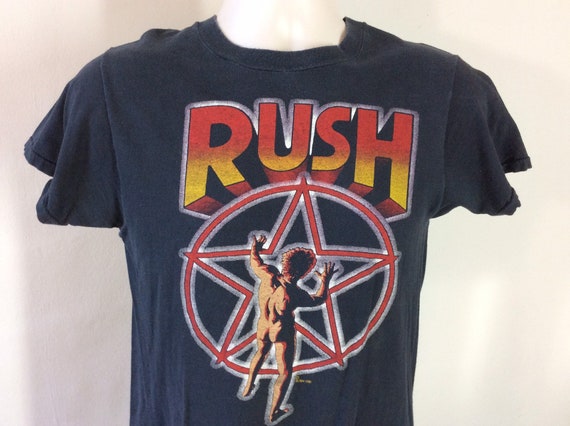 Vtg 1981 Rush T-shirt Black S/M 80s Moving Pictures Classic | Etsy