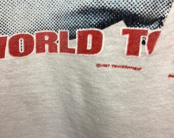 PAUL YOUNG WORLD TOUR 1987 Tシャツ フリーサイズ 人気の新作 TOUR WORLD YOUNG PAUL 1987 フリーサイズ Tシャツ