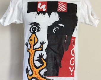 Vtg 1979 Iggy Pop T-shirt White S 70s New Values Punk Rock Stooges