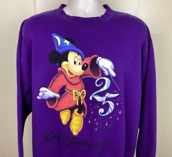 Vtg 1996 Walt Disney World 25 Years Crewneck Sweatshirt Purple M
