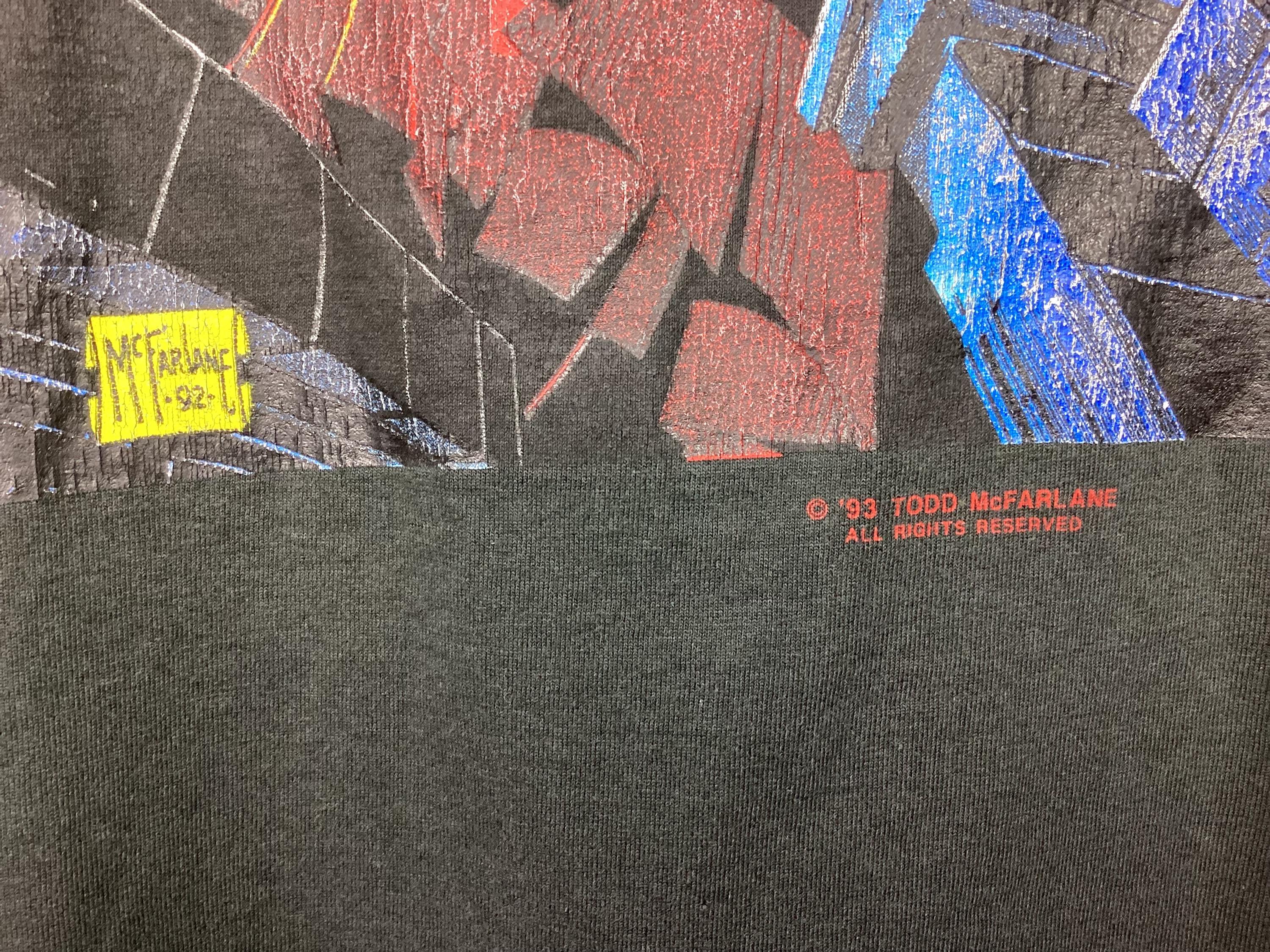 Vtg 1993 Spawn T-shirt Black M Todd Mcfarlane Image Comics Comic 