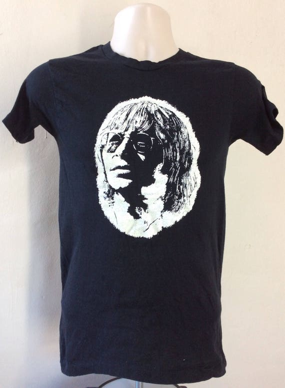 Vtg 1977 John Denver T-Shirt Black XS/S 70s Folk C