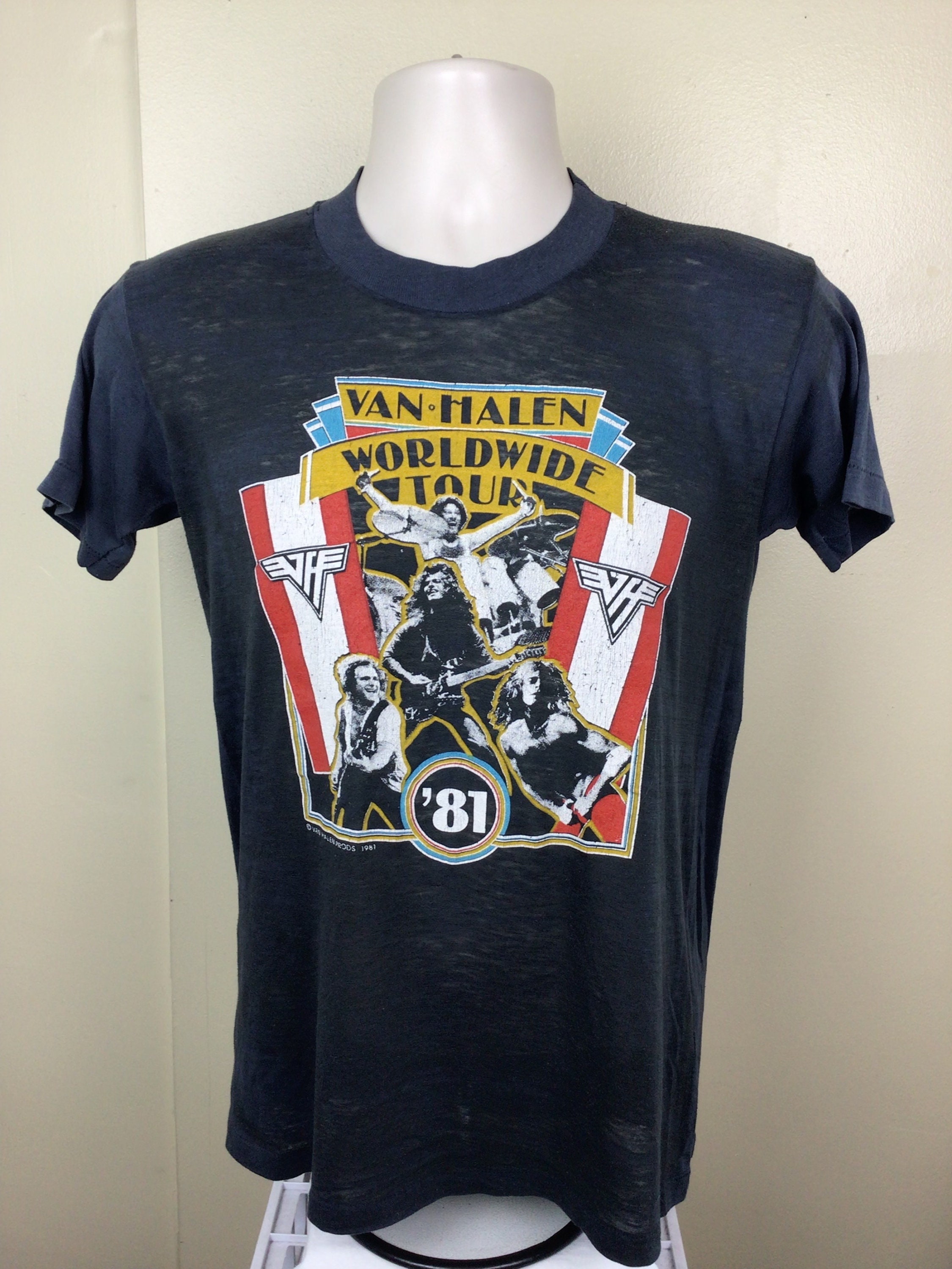 ヴィンテージ 1981 ヴァン ヘイレン コンサート Tシャツ ヴィンテージ 1981 ヴァン ヘイレン コンサート Tシャツ