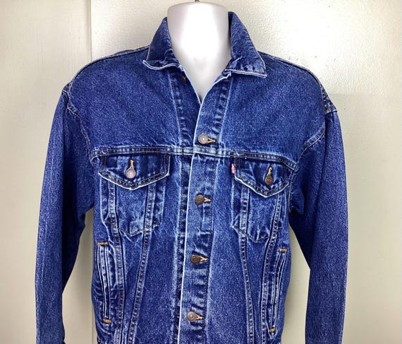 Vtg 80s Levi's 70507 0227 Denim Trucker Jacket Blue S Acid Wash