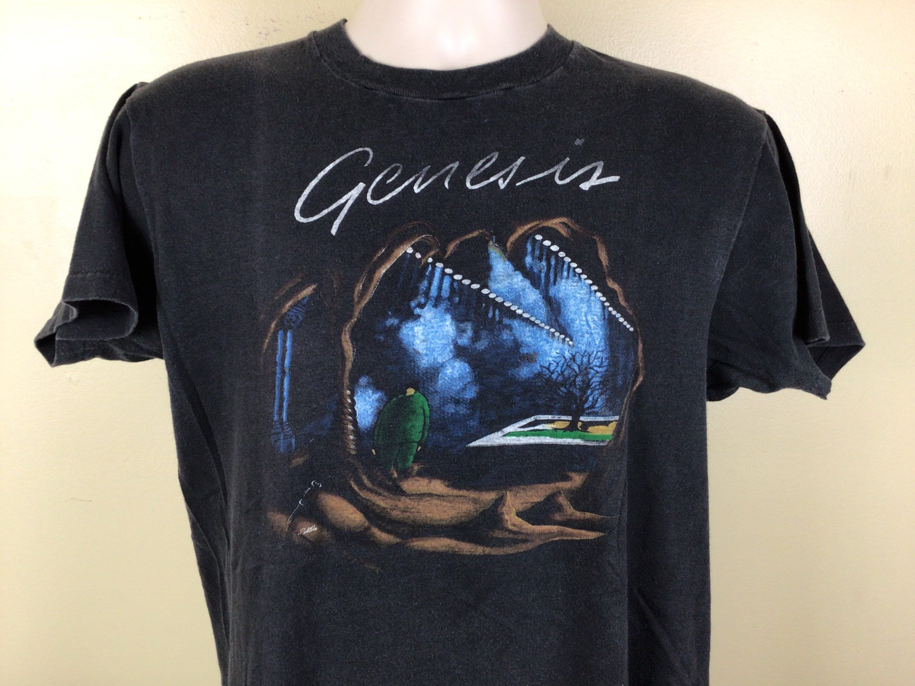 Vtg Early 80s Genesis T-shirt L/XL Classic Prog Rock Abacab