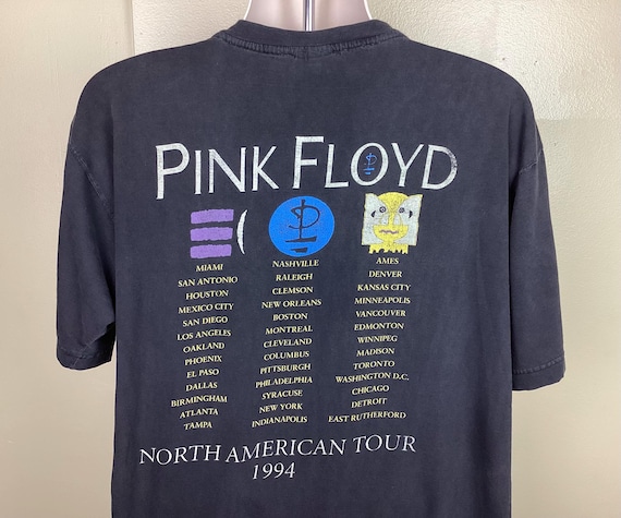 Vtg 1994 Pink Floyd Concert T-shirt Black XL 90s Division Bell