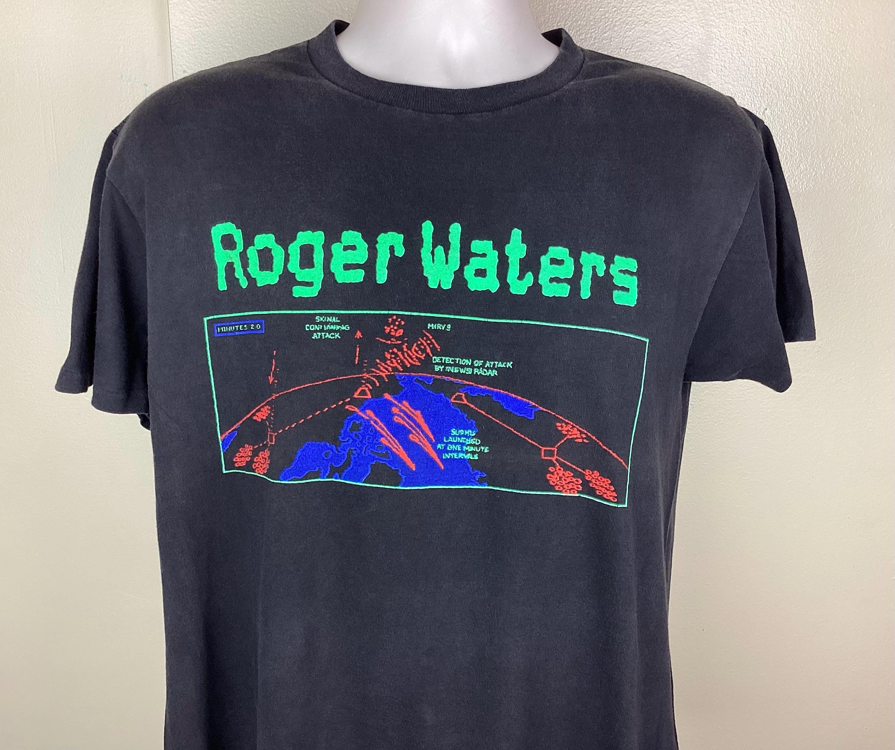 Vintage 1987 Roger Waters Radio KAOS Concert T-shirt Black M/L 80s