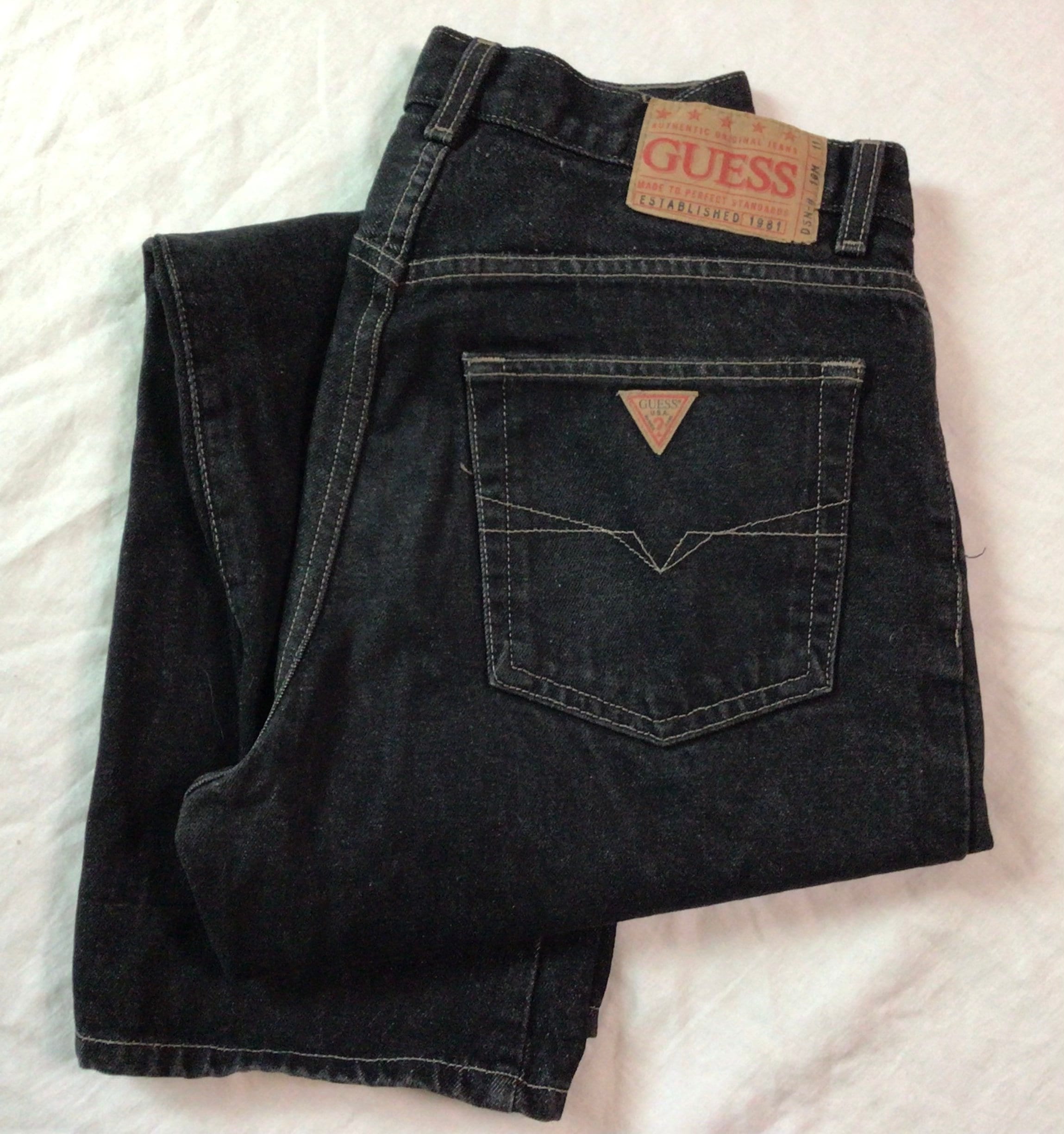 Vtg 80s 90s Guess Jeans Black 31 X 30 Made in USA Style Vtg 80s 90s Guess Jeans Black 31 X 30 Made in USA Style