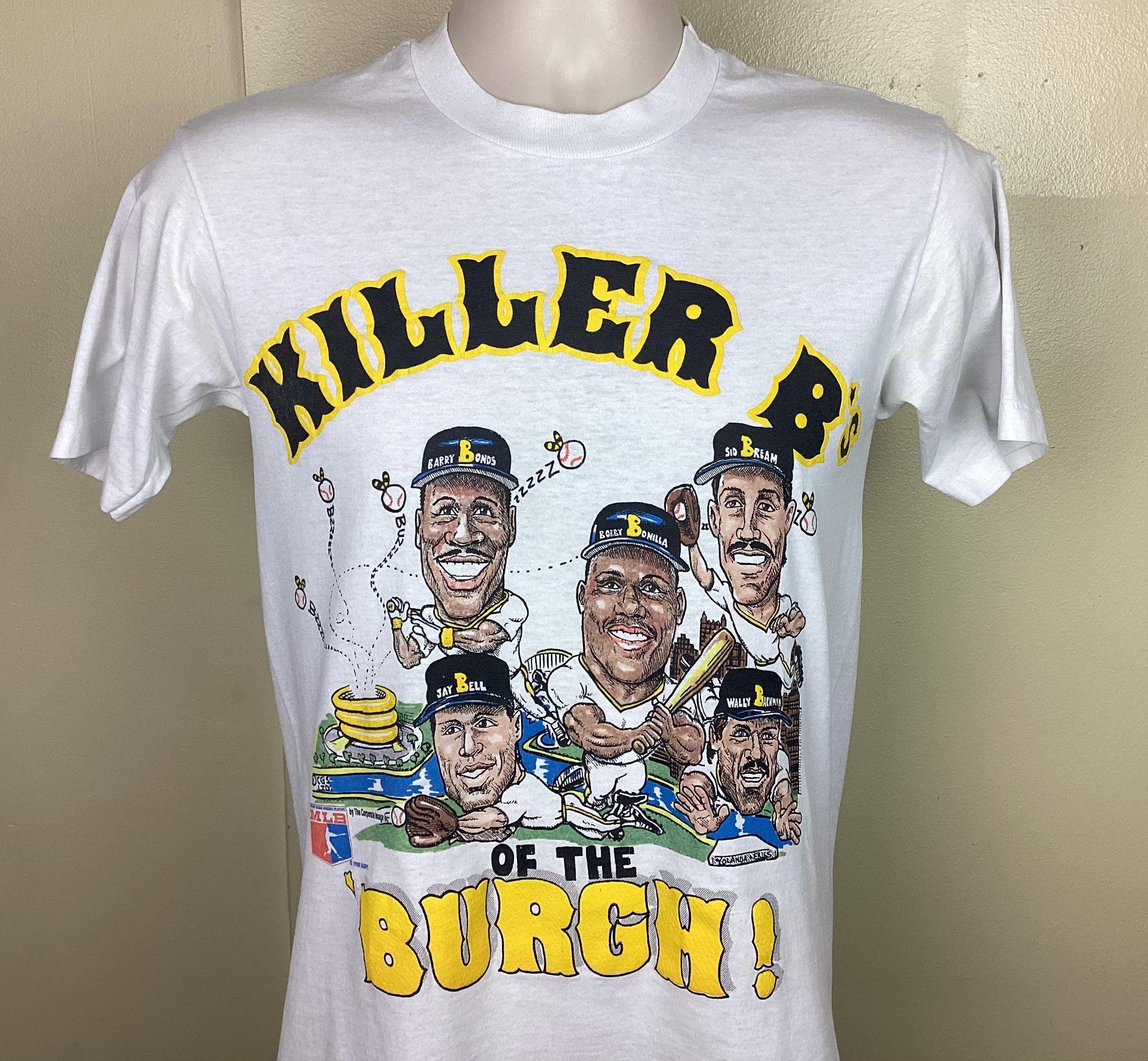 Vtg 1988 Pittsburgh Pirates Killer B's of the Burgh T-shirt White