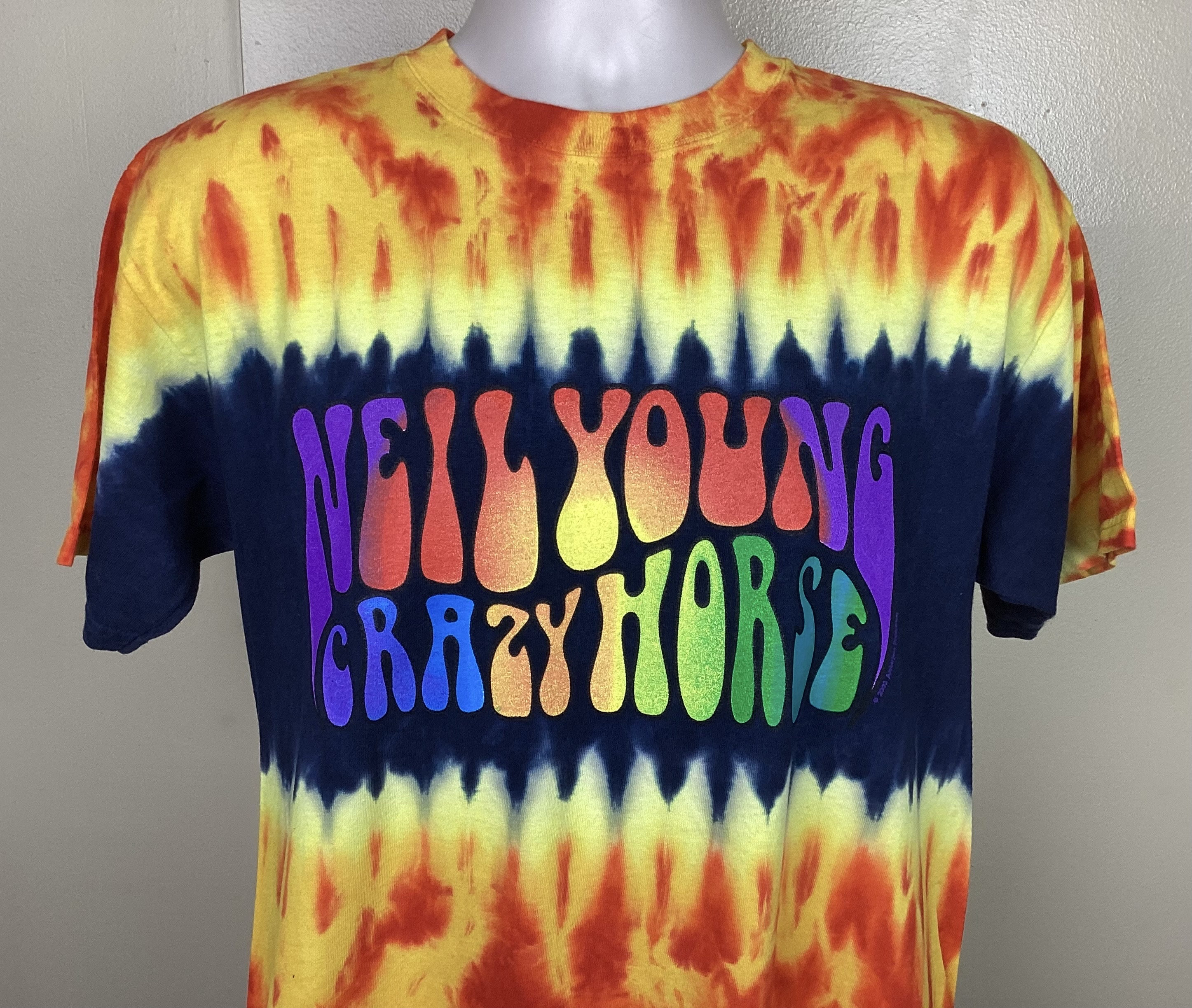 ニール・ヤングgreendale tourTシャツ Lサイズ Vintage 2003 Neil Young and the Crazy Horse Greendale Tour T