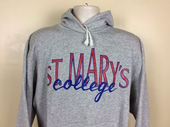 Vtg 80s Champion St Mary’s College Hooded Sweatsh… - image 1