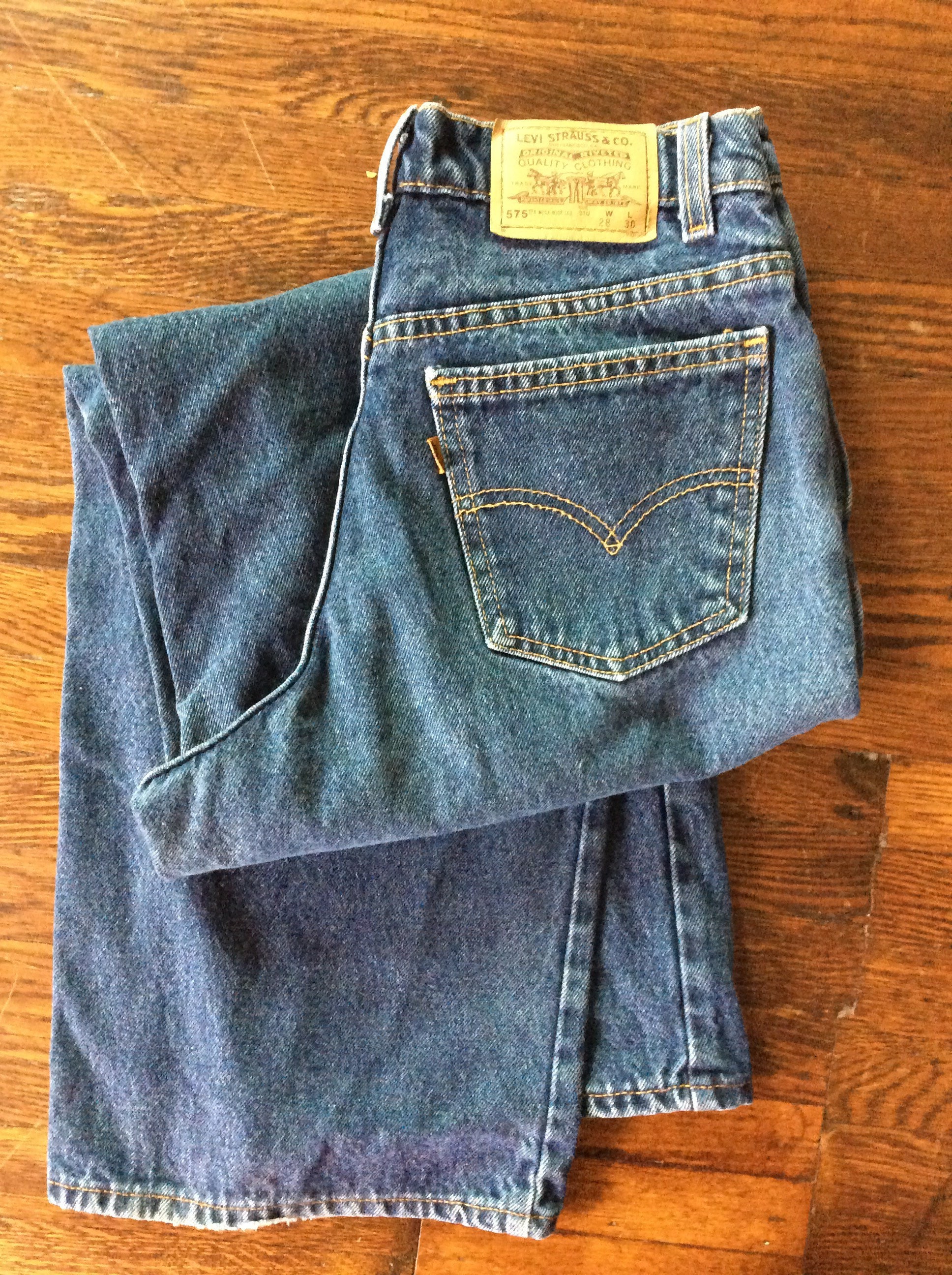 terning Ødelæggelse lever Vtg 90s Levis 575 Mega Wide Leg Jeans Blue Student W28 L30 - Etsy