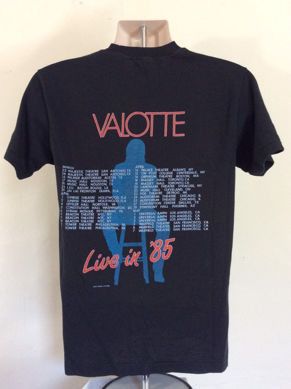 Vtg 1985 Julian Lennon Valotte Concert T-Shirt Bl… - image 3