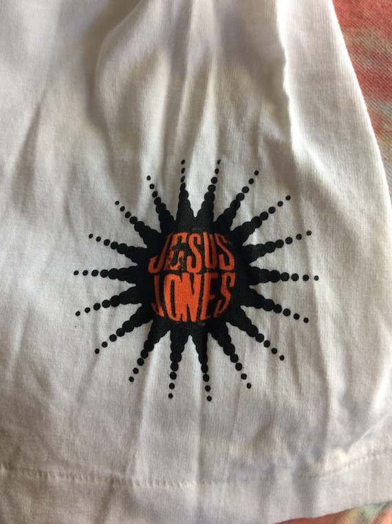 Vtg 1991 Jesus Jones T-Shirt White XL 90s Alterna… - image 2