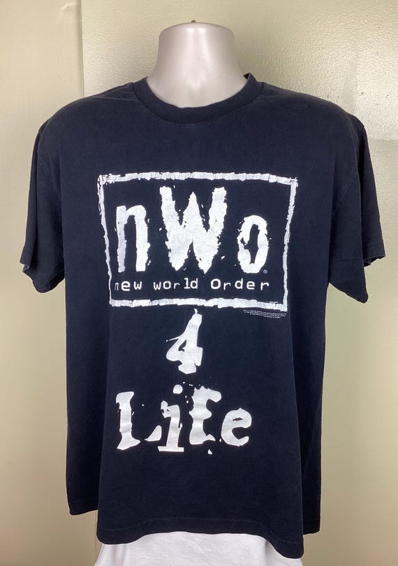 ヴィンテージ 1998 WCW N.W.O. 4ライフ Tシャツ ブラック L 90年代