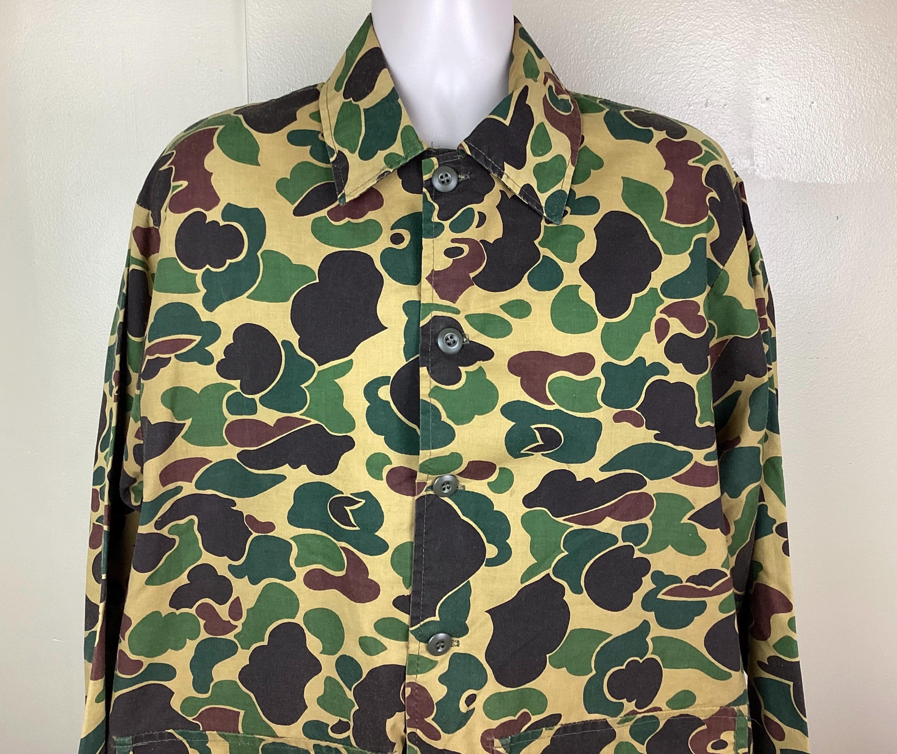 【70s SAFTBAK】Duck Hunter Camo Jacket Vintage 70s Jim Catfish Hunter Best By Saftback Duck Camouflage