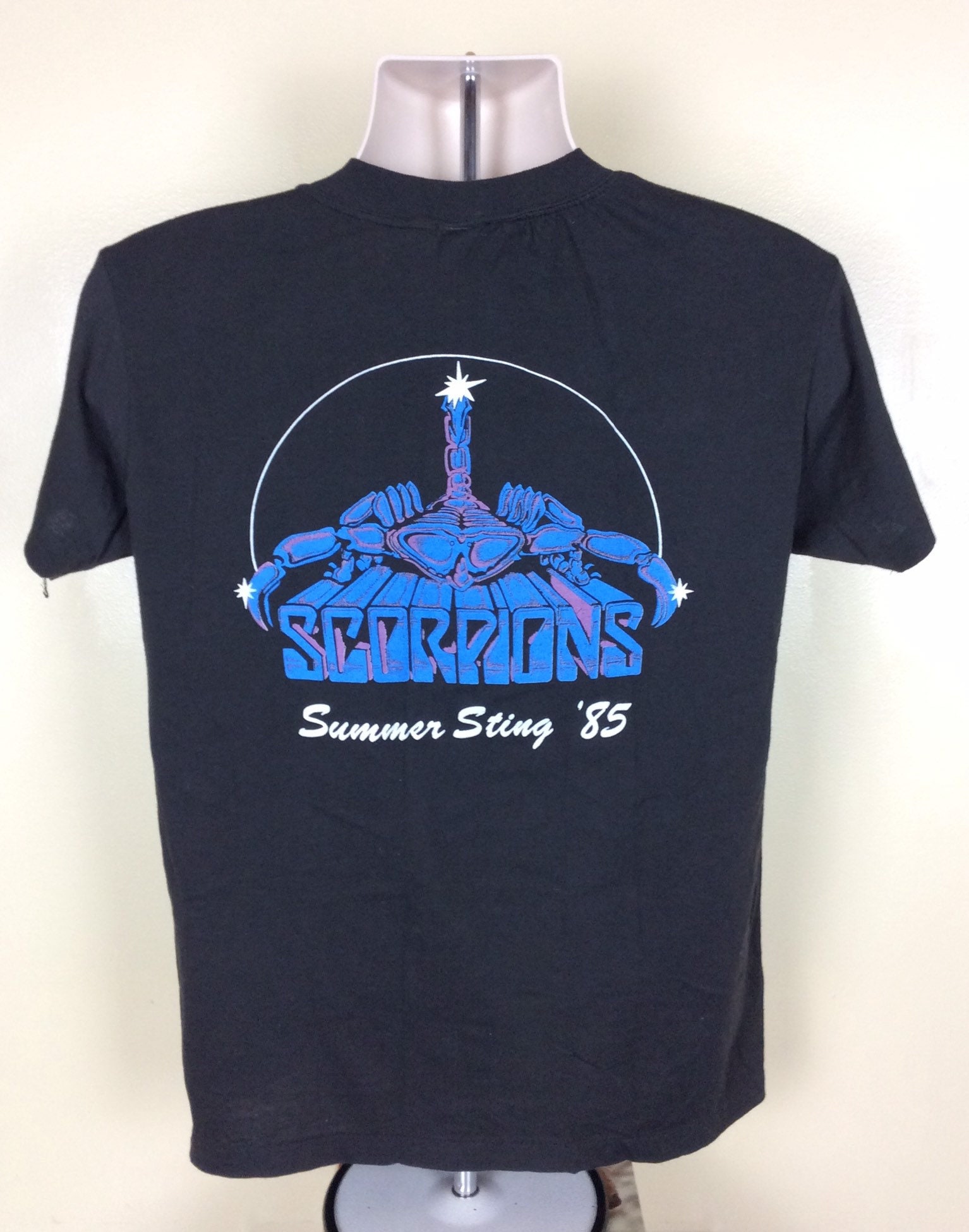 Vtg 1985 Scorpions World Wide Live Concert T-shirt Black M/L 80s