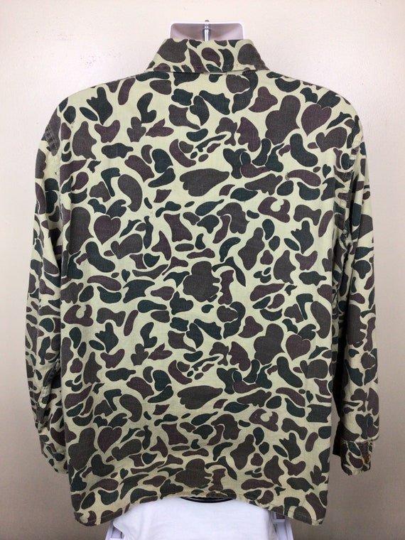 Vtg 70s 80s Duck Camo Hunting Shirt Jacket Green … - image 3