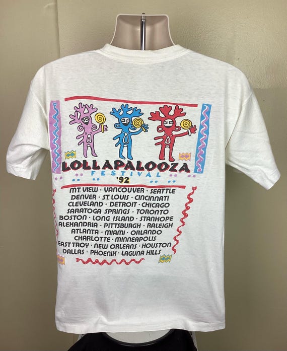 トップス 90's 1992 LOLLAPALOOZA vintage USA Vintage 1992 Lollapalooza '92 T-shirt White L 90s Red Hot