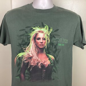 Britney Spears Tour 2004 Tシャツ XL Vtg 2004 Britney Spears Onyx Hotel Tour Concert T-shirt Green S