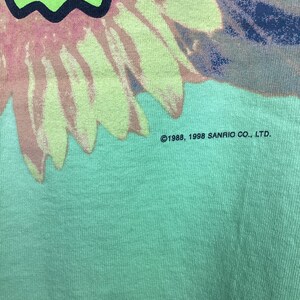 Vtg 1998 Sanrio Keroppi T-Shirt Green L 90s Japanese Animation Character Anime Japan Single Stitch Hello Kitty image 4