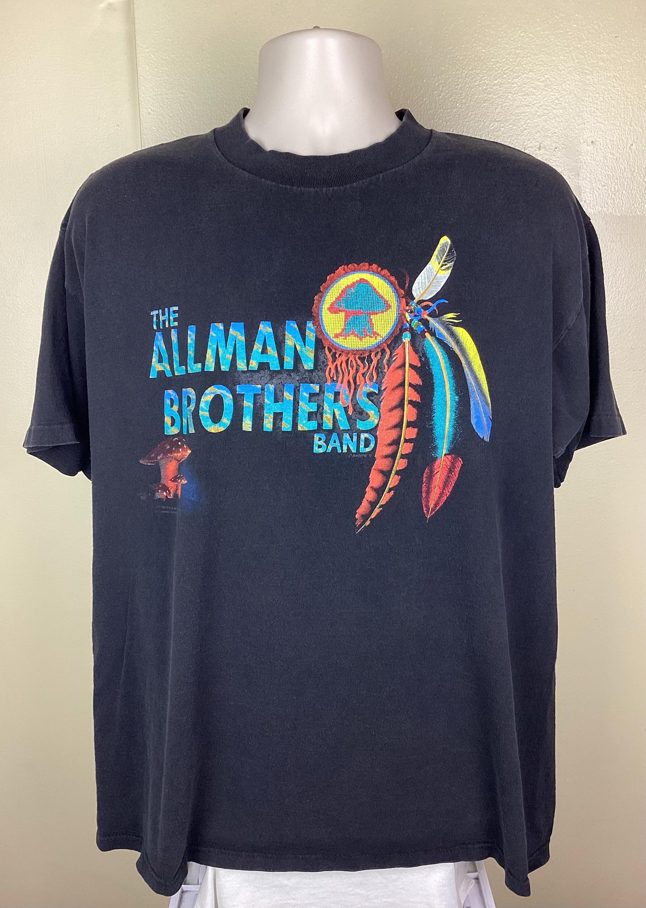 80s USA製 Allman Brothers Band VTG 袖シングル Vintage 1992 the Allman Brothers Band Concert T-shirt Black 90s