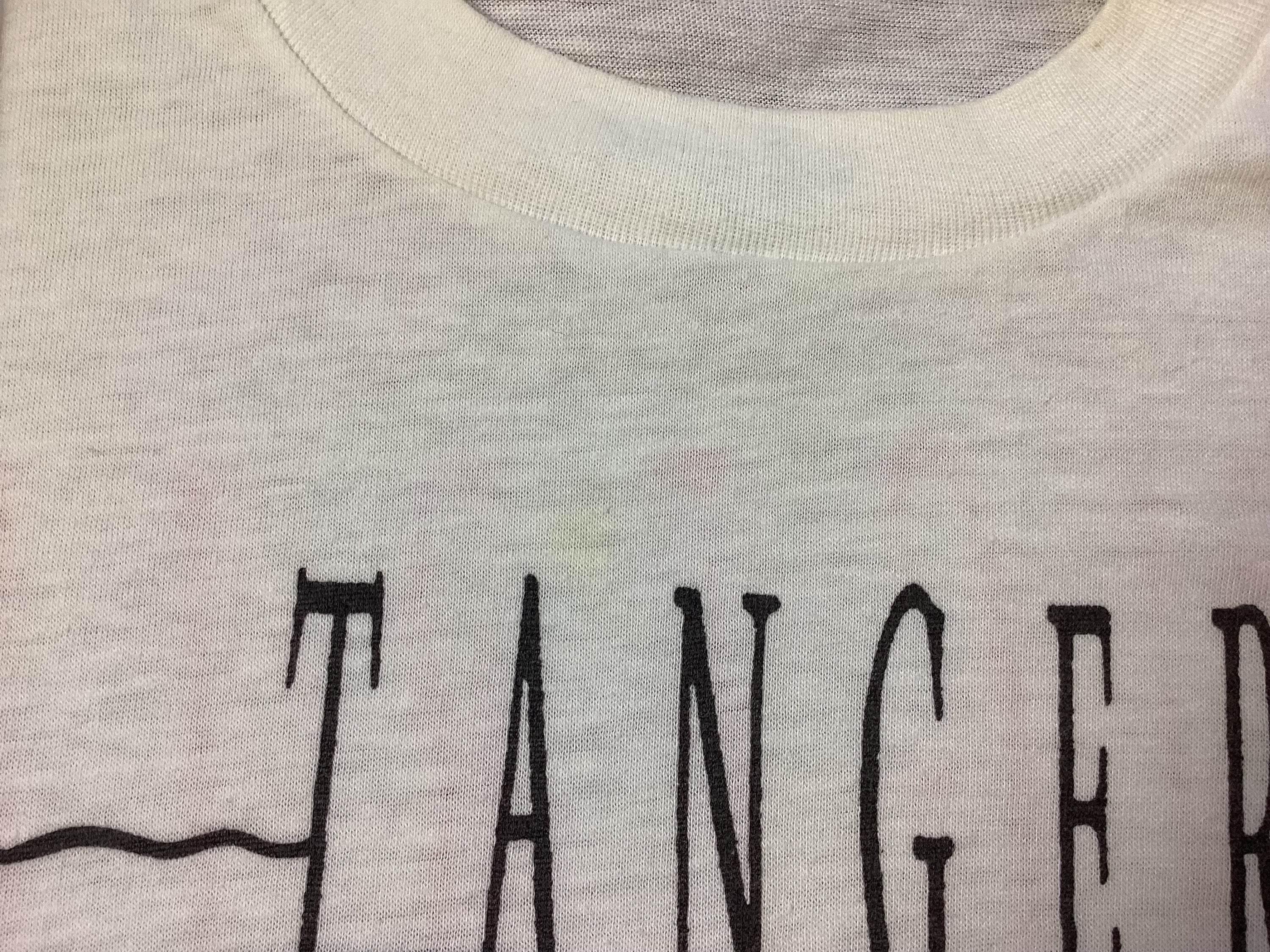 Vtg 1988 Tangerine Dream Optical Race Concert T-shirt White Vtg 1988 Tangerine Dream Optical Race Concert T-shirt White
