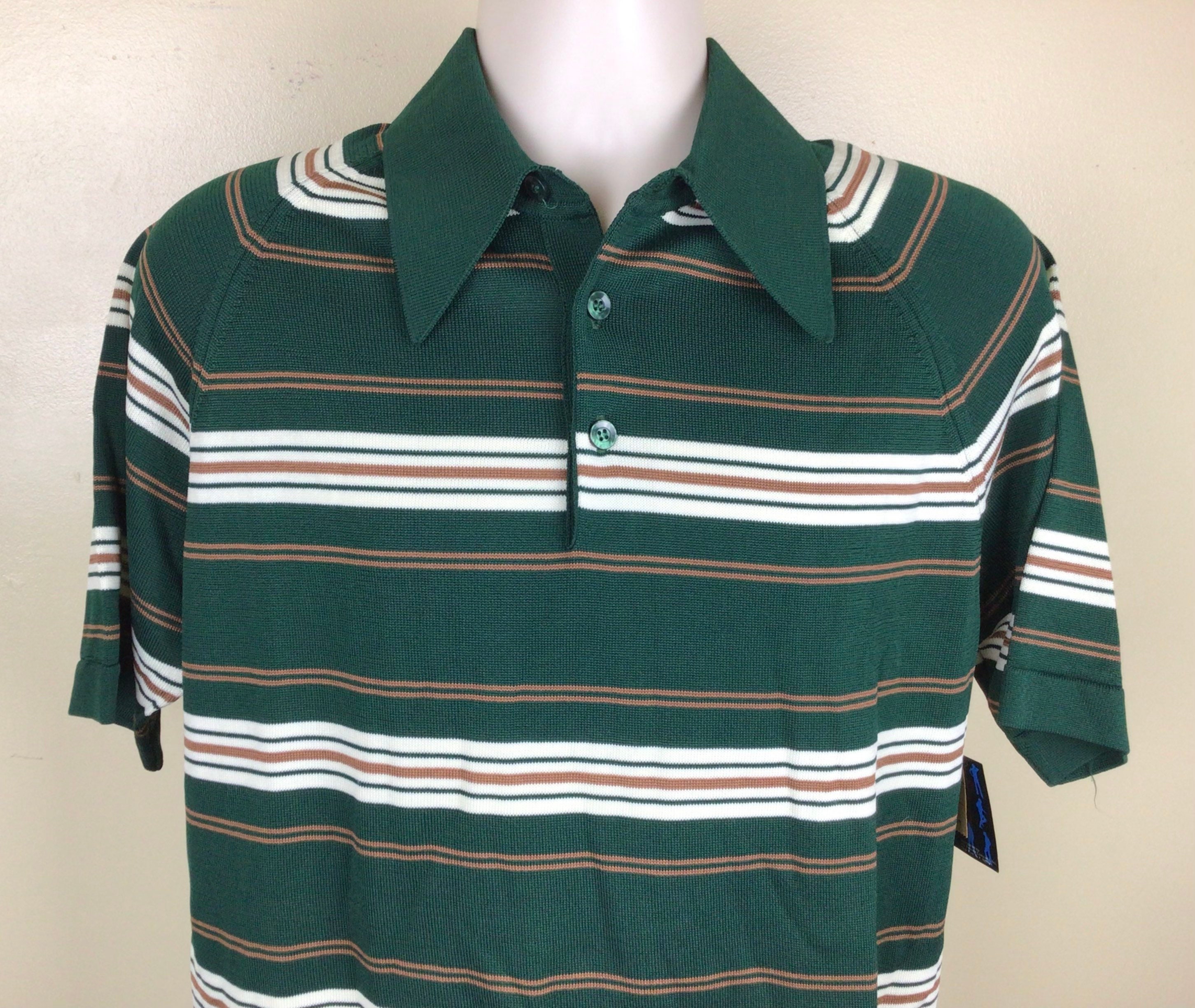 Adidas Golf Shirt Mens Large Navy White Striped Polo Barrington Golf Club  Logo