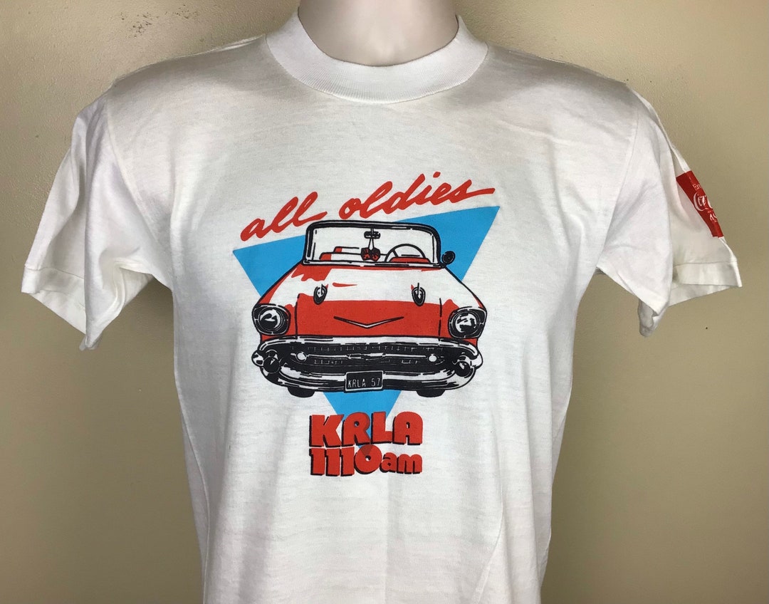 Vintage 80s KRLA 1110 AM Magic Mountain Chevy Madness T-shirt