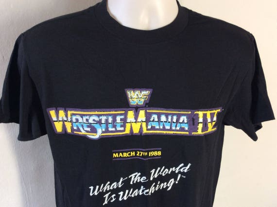 Vtg 1988 WWF Wrestlemania IV T-shirt 