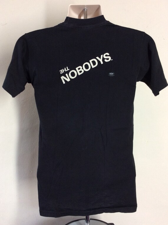 Vtg 1982 The Nobodys New Wave Band T-Shirt Black … - image 3