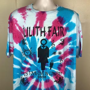 Vintage 1999 Lilith Fair Concert T-shirt Tie Dye XL 90s Sarah 