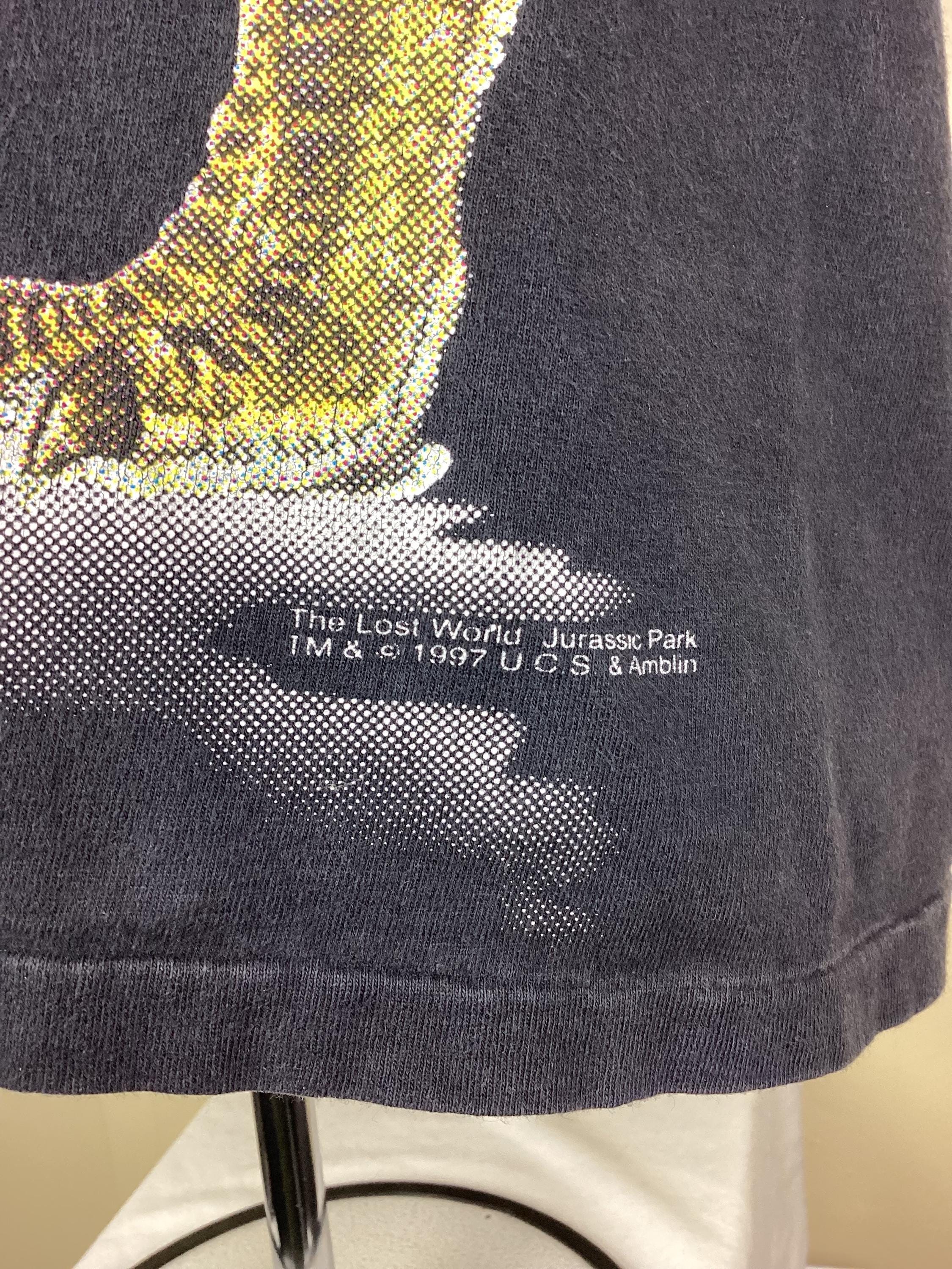 Vintage 1997 Jurassic Park the Lost World T Rex T-shirt Black 