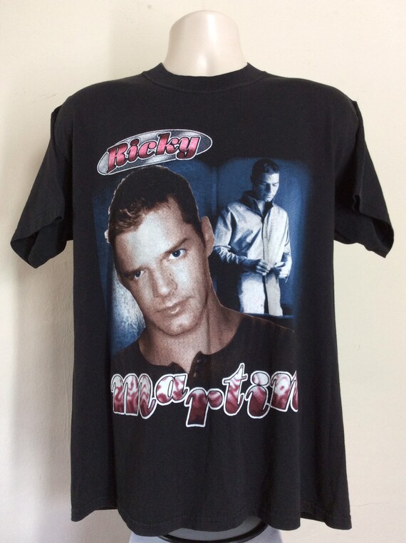 Vtg 90s Ricky Martin Livin La Vida Loca Rap Tee T Shirt Black Etsy