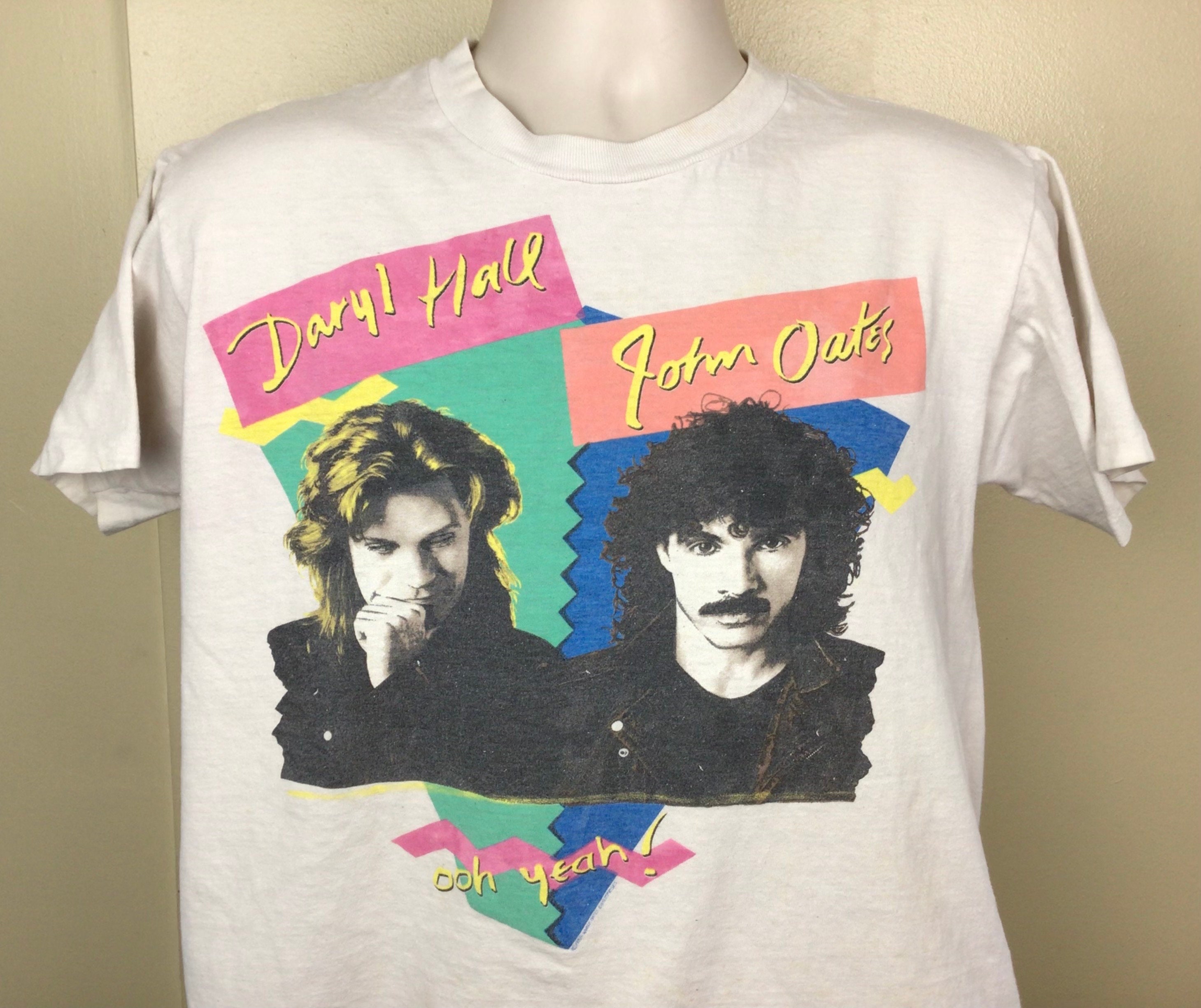 Vtg 1988 Hall and Oates Ooh Yeah T-shirt White M/L 80s Pop