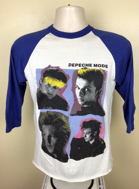 Vtg 80s Depeche Mode Raglan Jersey Style Concert … - image 2
