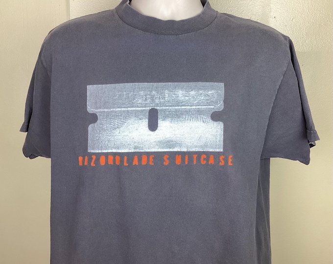 Vtg 90s Bush Razorblade Suitcase T-shirt Gray L Grunge Hard Rock Heavy ...