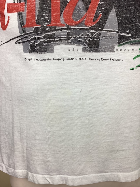 Vtg 1985 A-ha T-shirt White M/l Aha Synthpop New Wave Pop