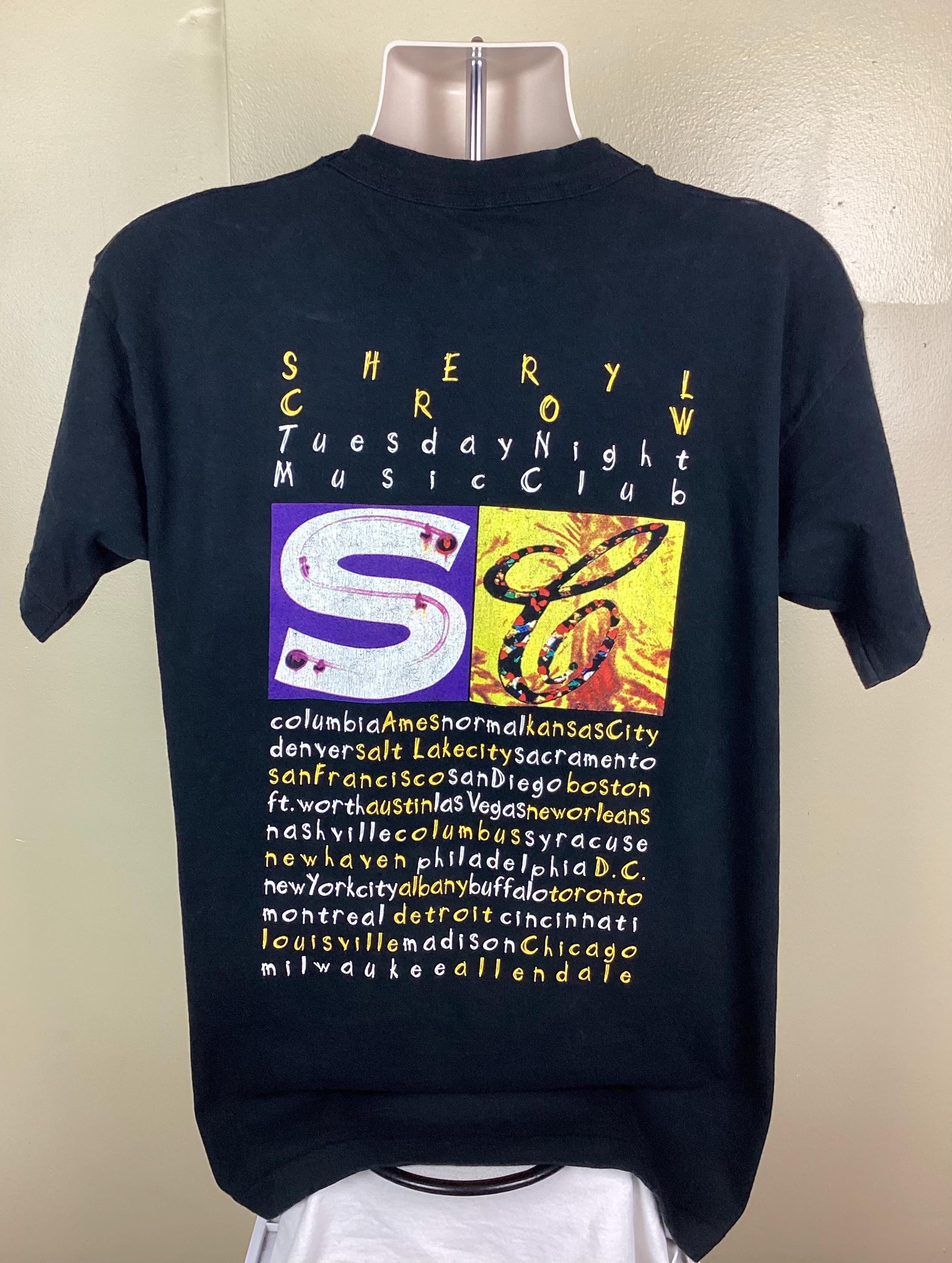 Vtg 1995 Sheryl Crow Concert T-shirt Black L 90s Pop Rock Band