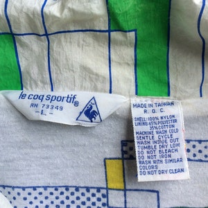 Vtg 80s Early 90s Le Coq Sportif Windbreaker Jacket Black Blue L French Sneaker Brand image 8