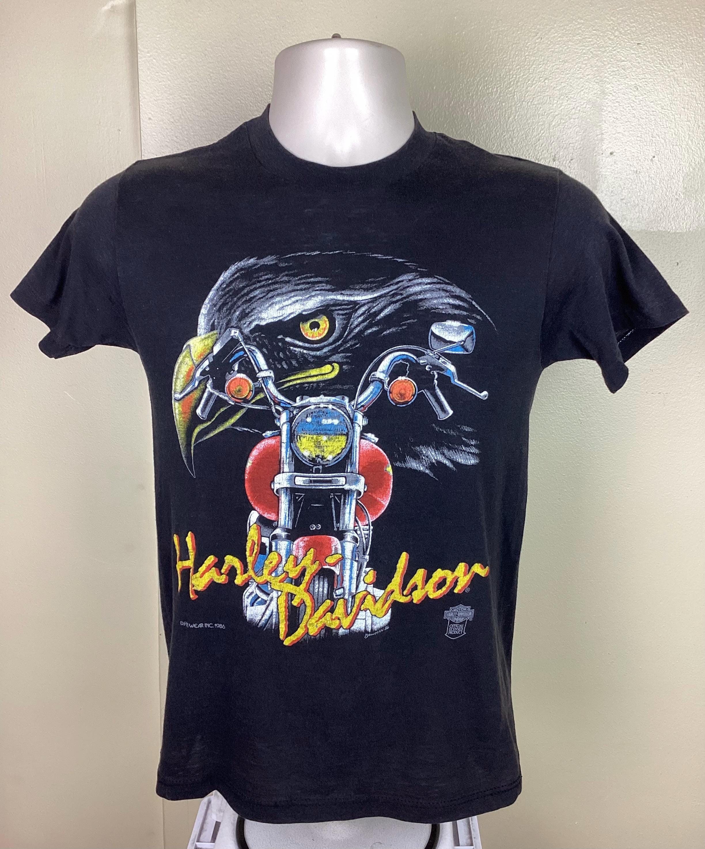 Harley-Davidson 80s Tシャツ Vtg 1986 Harley Davidson T-shirt Black S 80s Single Stitch Funwear