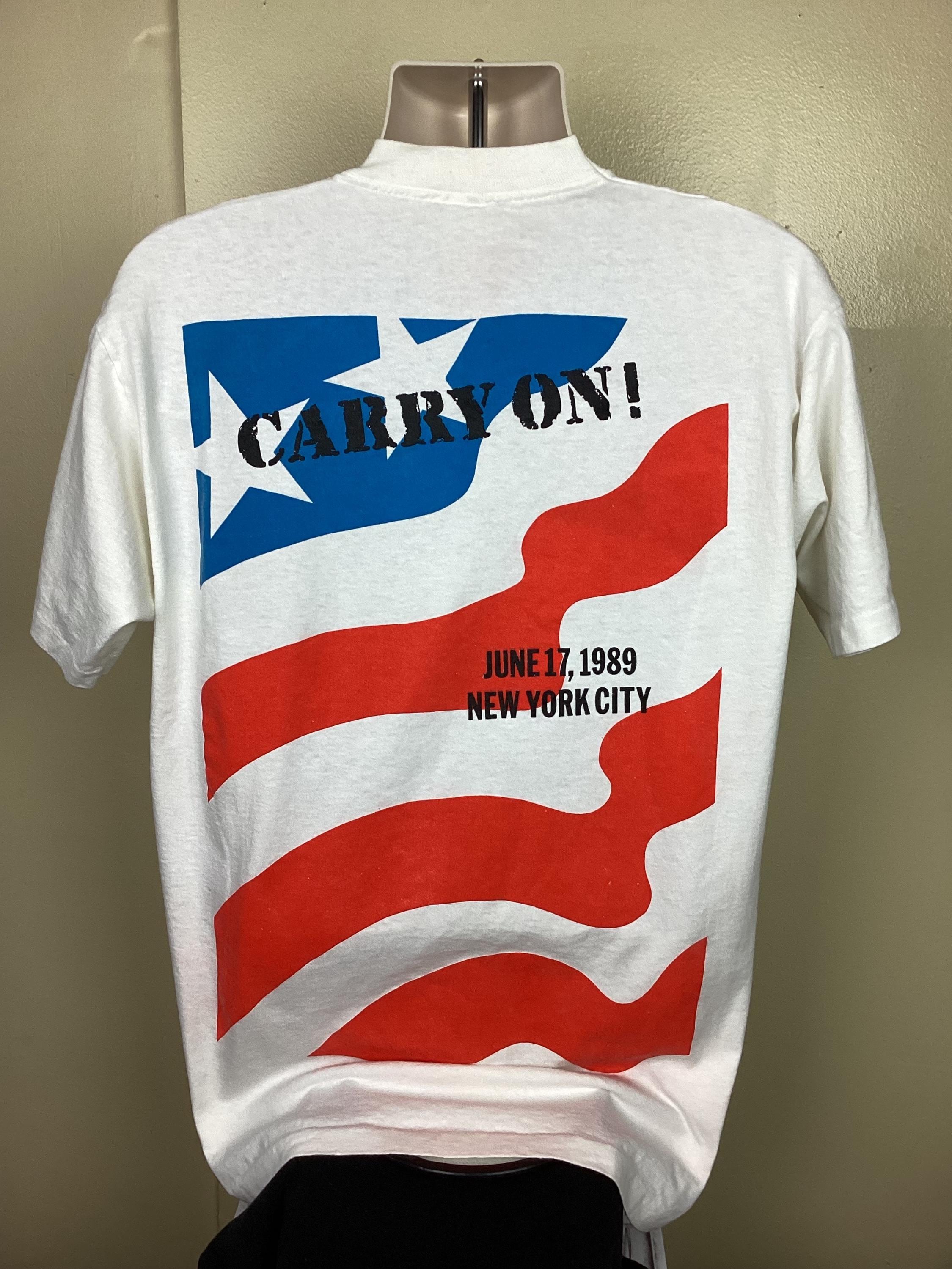 Vtg 1989 Abbie Hoffman American Dissident T-shirt White XL 80s NYC