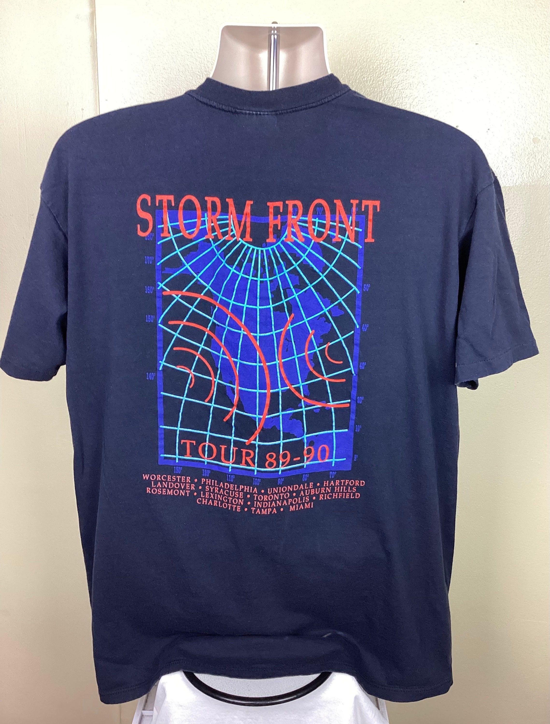Vtg 1989 Billy Joel Storm Front Tour Concert T-shirt Black