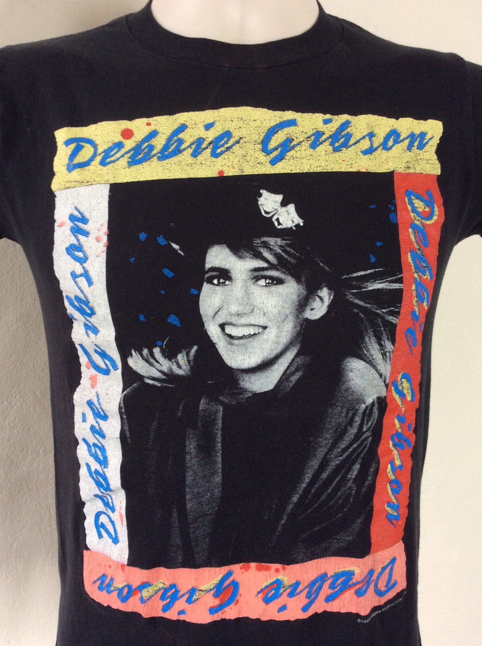 80s/DEBBIE GIBSON/デビーギブソン/Tシャツ/HANES/黒/L m85892113749_1.jpg?1660304657