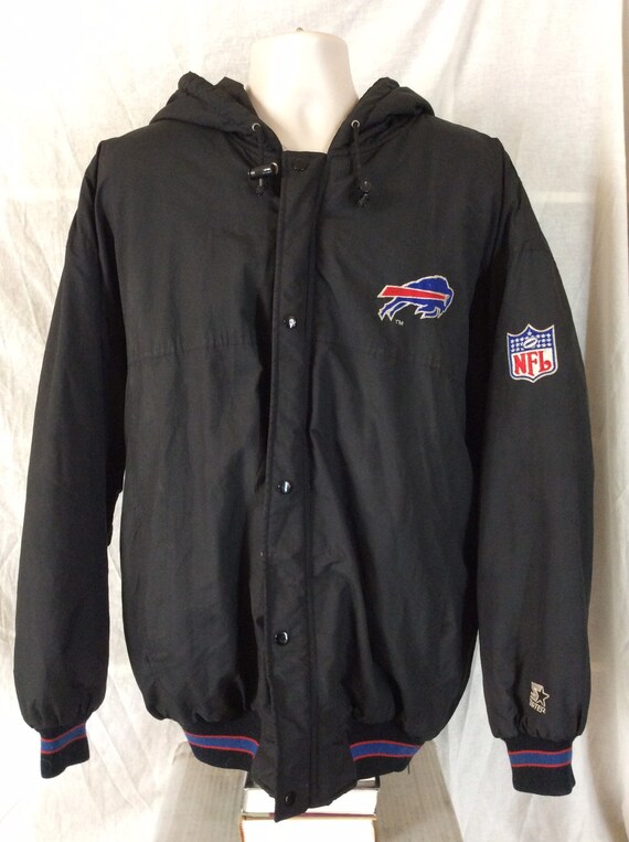 Vtg 90s Starter Buffalo Bills Parka Jacket Black X