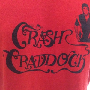 Vtg 70s 80s Crash Craddock Jersey Style T-Shirt Red M/L Country Rock Rockabilly Music image 5