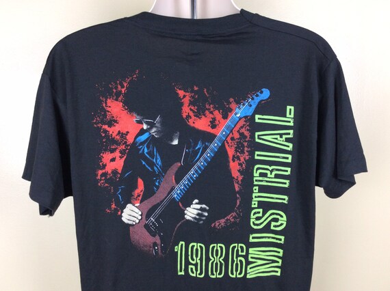 Vtg 1986 Lou Reed Mistrial T-shirt Black XL 80s Concert Band