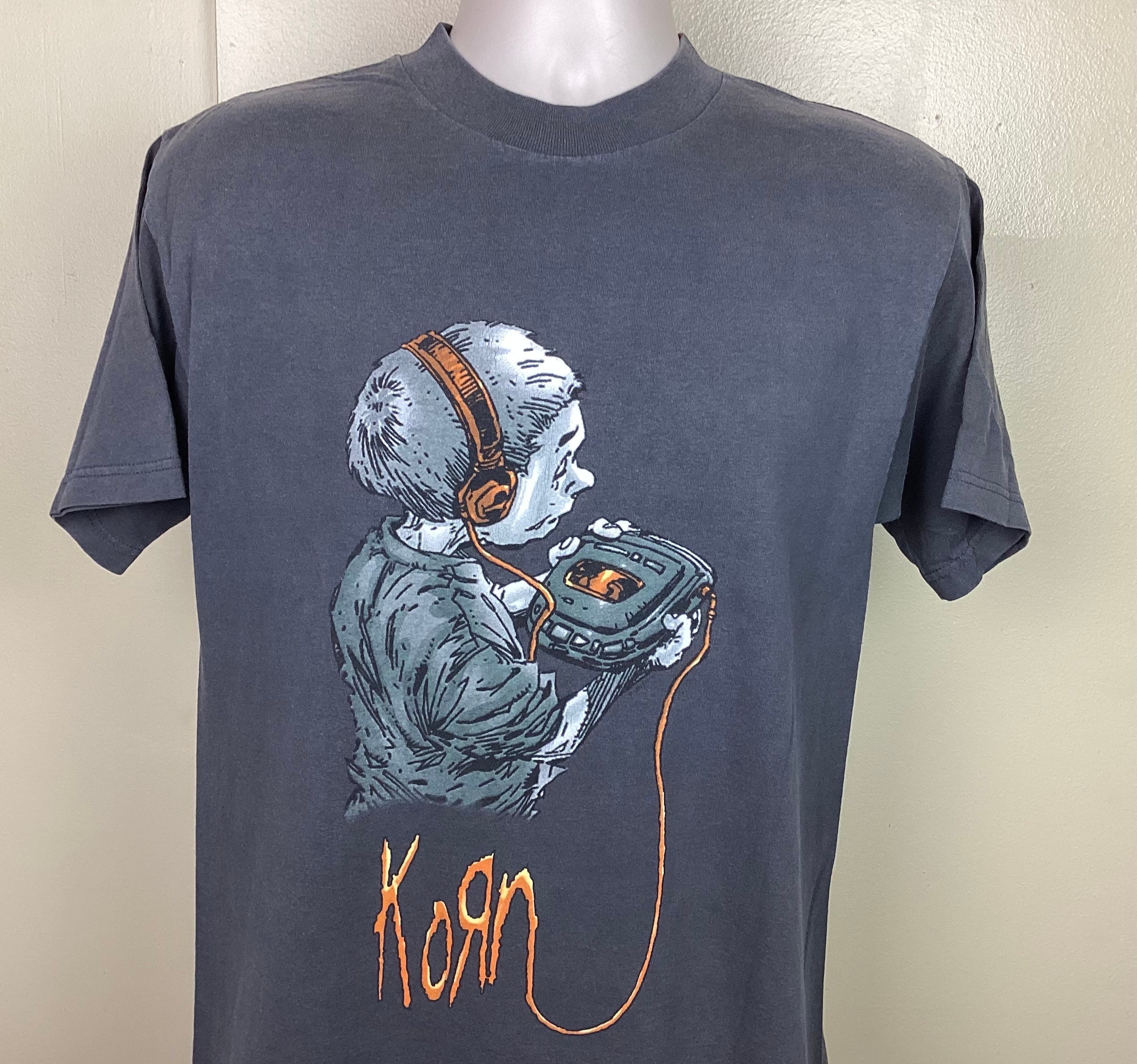 Vtg 1998 Korn Follow the Leader T-shirt Gray M 90s Nu Metal Vtg 1998 Korn Follow the Leader T-shirt Gray M 90s Nu Metal
